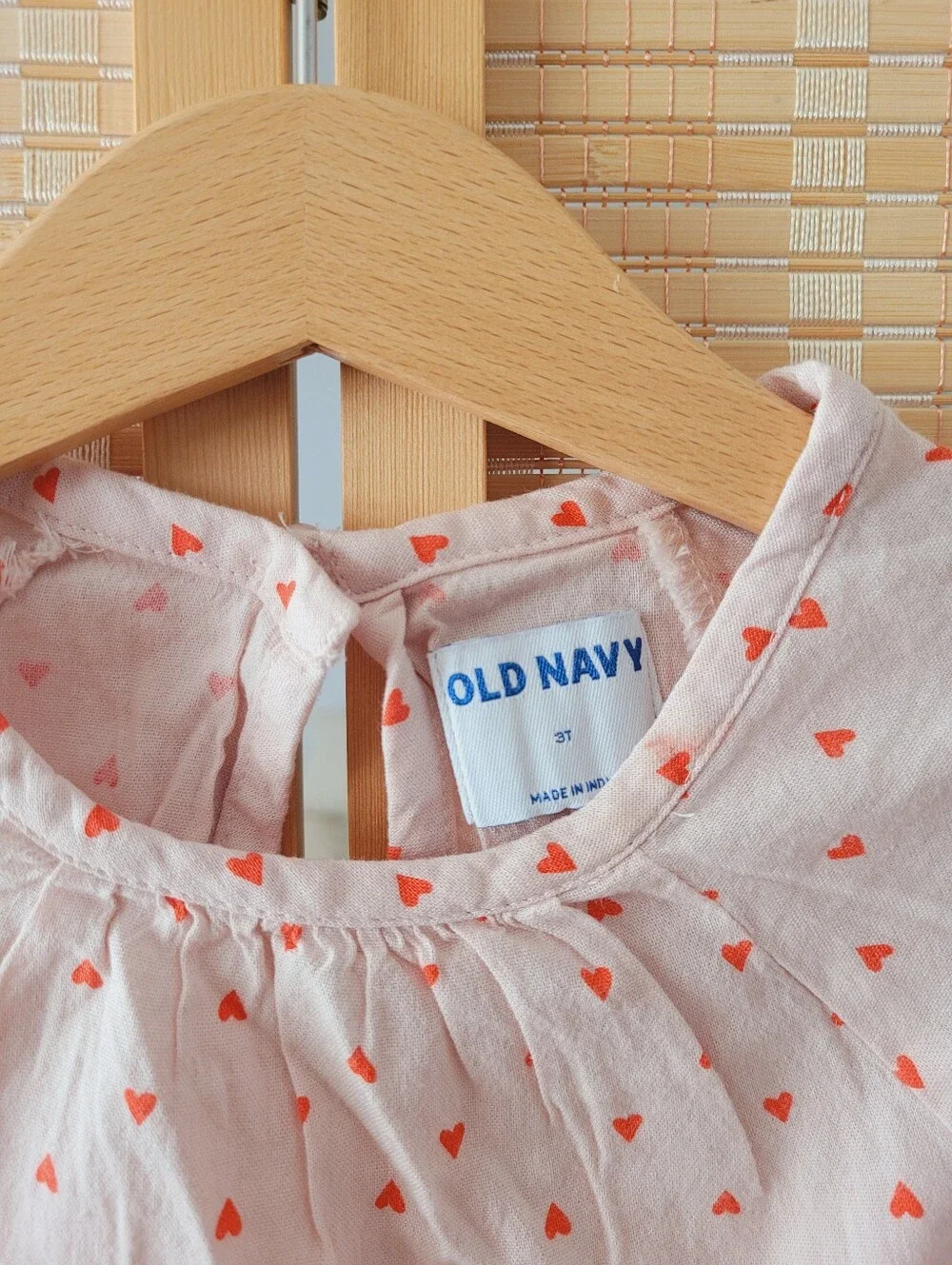 Old Navy Light Pink Heart Print Girls Dress